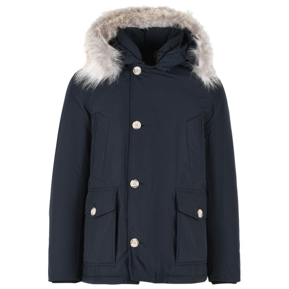 Woolrich John Rich & Bros 'Arctic' Blue Cotton Blend Parka Men